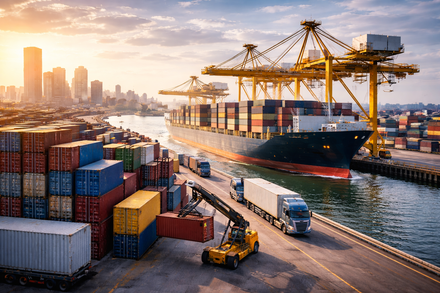 Sea freight cargo operations and shipping containers
